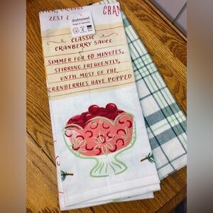 Cranberry Sauce Recipe Dish Towels - Set of 2
